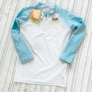 NWT Shade Critters UPF 50+ Rashguard Water Appearing Sharks Swim Raglan 5T 18-24